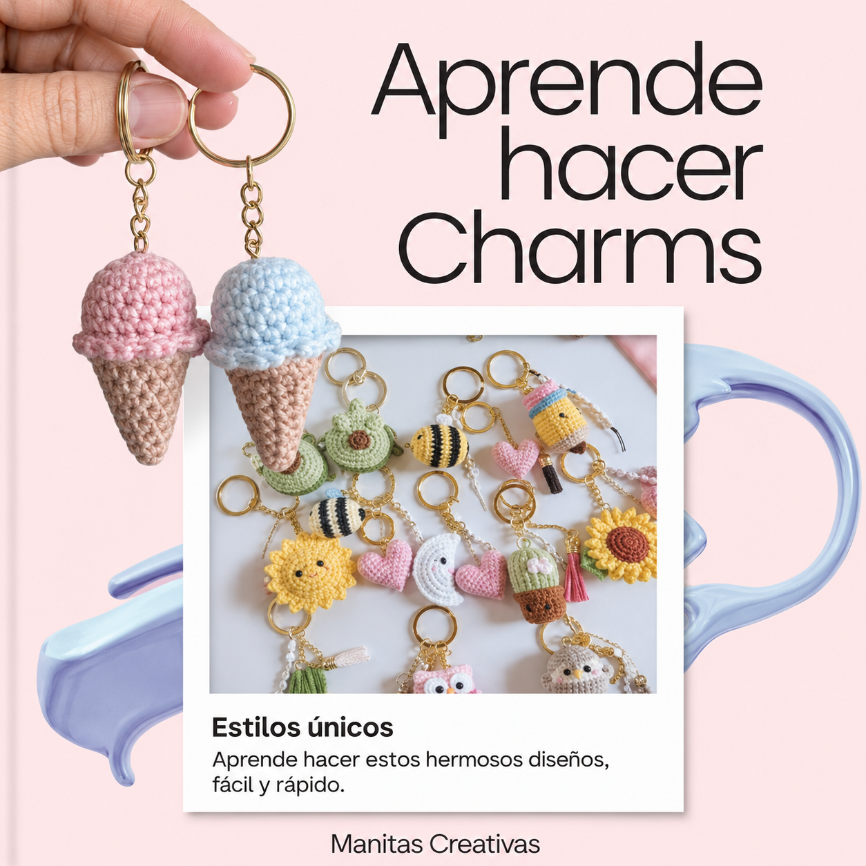 Bono Charms incluido en el curso de crochet