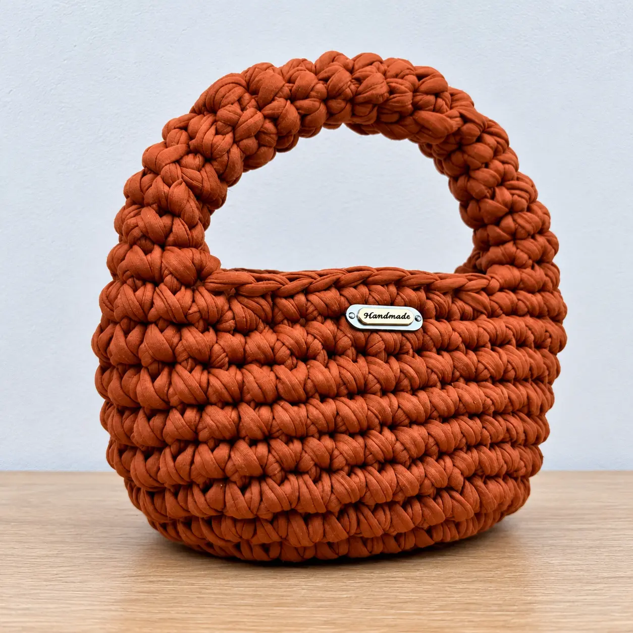 Terracota Loop tejido a mano en trapillo